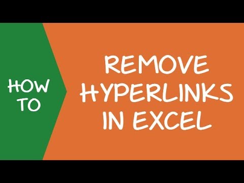 remove hyperlink in excel for mac